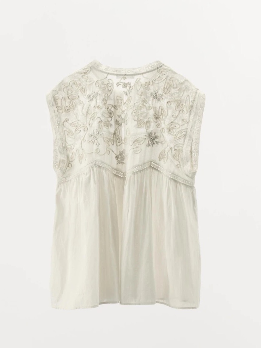 Zara Limited Edition Embroidered Lace Top NWT - Picture 4 of 6